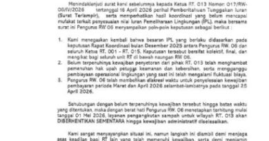 Geger, Ketua RW Keluarkan Surat Hentikan Pelayanan Pada Warga Tak Bayar Iuran