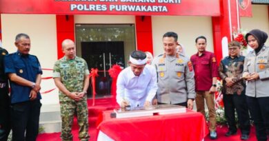 Bupati Purwakarta Resmikan Gedung Wastu Jatnika Sat Tahti Polres Purwakarta
